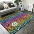 thumbnail image 3 of Area Rugs For Living Room Decor - Rainbow Bright colorful leopard Soft Anti Slip Throw Washable Rugs 5x7 For Bedroom, Indoor Carpet For Bedroom Living Room 80x58In, 3 of 7