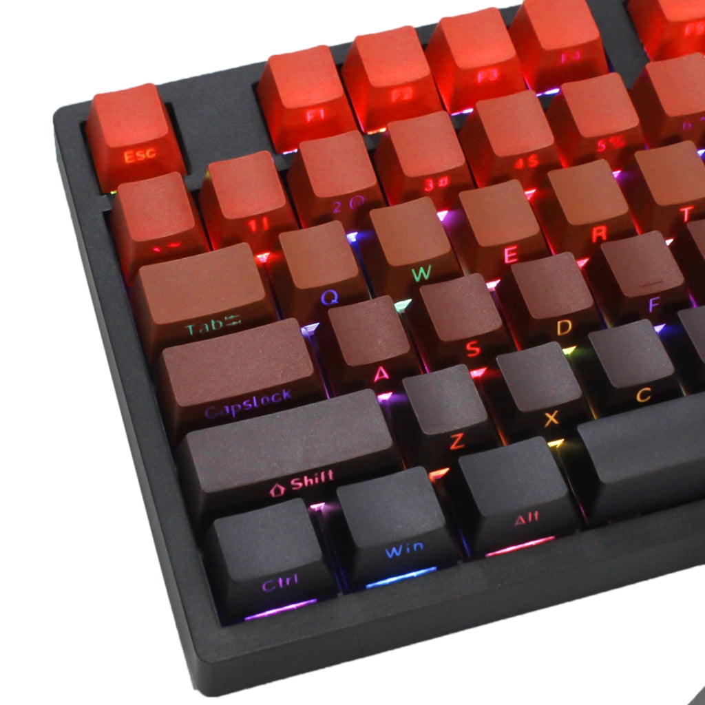 Double Color Gradients Translucent OEM Profile Keycaps Set for Enhances LED Lighting and Stylish Keyboards Appearance