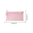 thumbnail image 2 of Transparent Mesh Pencil Pouch 8.66x4.5 Inch Heavy-Duty Zippered Organizer Exam-Compliant Storage Bag Large Capacity Stationery Case for Office Supplies(Pink), 2 of 5