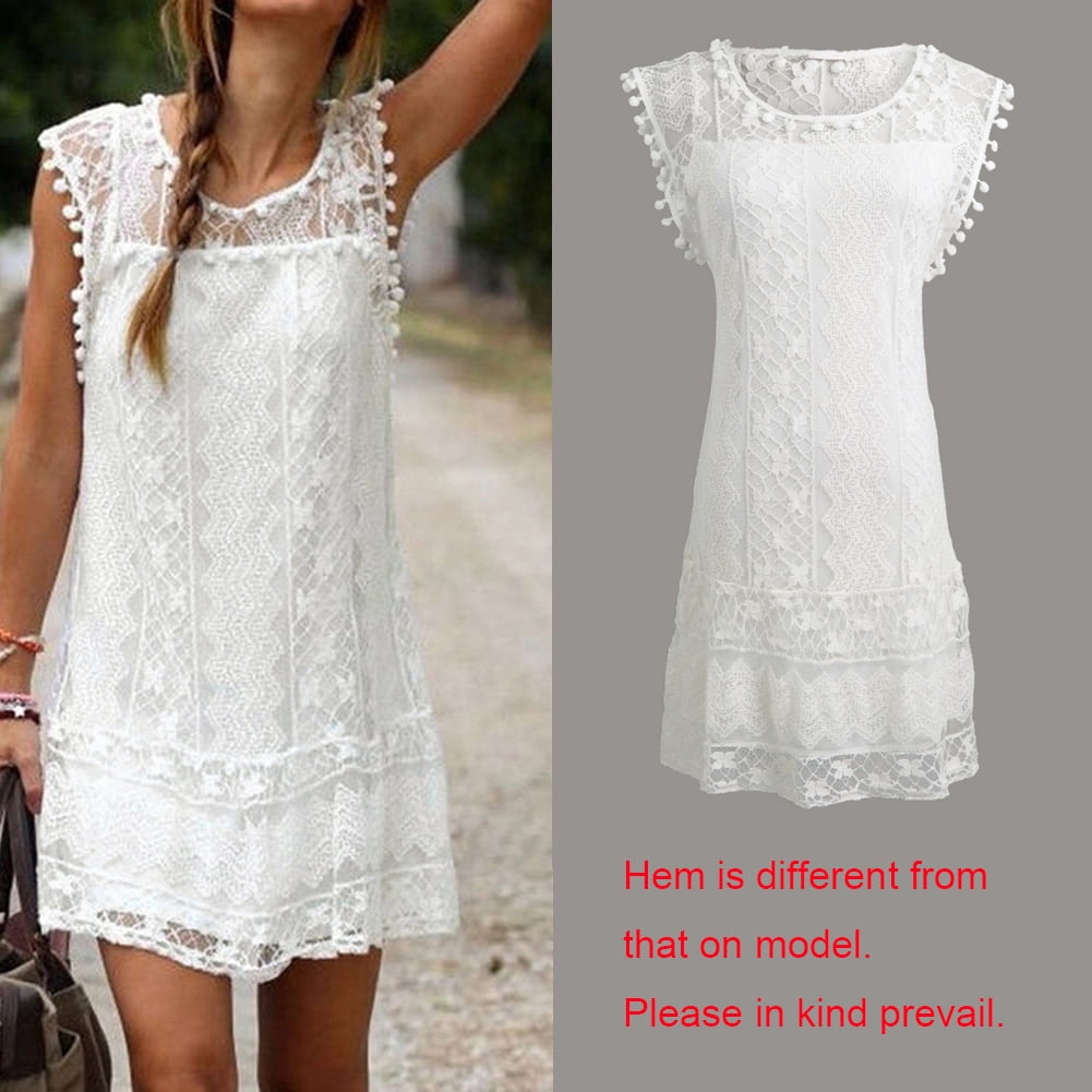 casual white lace dress