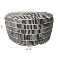 thumbnail image 2 of IH Casa Decor Cross Stripes Outdoor Inflatable Pouf Charcoal Gray, 2 of 3