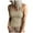 Khaki-82, variant on Women's Ribbed Knit Scoop Neck Slim Spaghetti Strap Tank Top Sleeveless Bodycon Plain Basic Solid Cami Shirts