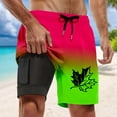 thumbnail image 2 of Mens Board Shorts with liner 5 Inch Quick Dry Swim Trunks Beach Lightweight Breathable Boxer Shorts Summer Watermelon Red XXXL, 2 of 4