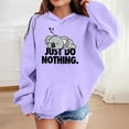 thumbnail image 2 of Hihipz Toddler Girls Graphic Hoodie Cartoon Koala Print Long Sleeve Pullover Kids Cozy Sweatshirt, 2 of 4
