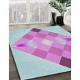 thumbnail image 3 of Ahgly Company Machine Washable Indoor Rectangle Transitional Coral Blue Area Rugs, 4' x 6', 3 of 7
