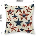 thumbnail image 6 of 4th of July Pillow Covers 18x18 Set of 2, Red Blue Stars and Stripes Decor Patriotic Throw Pillows Independence Day Memorial Day Pillowcase Outdoor Decorations Vintage Cushion Case for Couch, 6 of 6