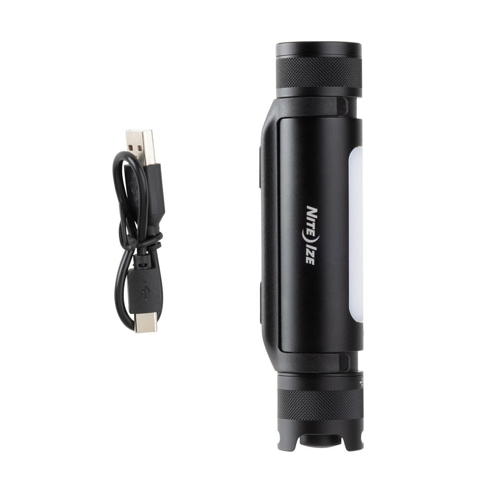 Nite Ize, Inc. RUM1A-01-R7 Nite IZE Radiant Rechargeable, 3-in-1 Flashlight Magnetic Task Red Emergency, Portable Hands-Free Work Car Repairs and Jobs Utility Light, Black
