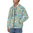 thumbnail image 3 of Goofa Cute Dogs Corgi Pattern Mens Full-zip Hoodie, Zip-up Pullover Hooded Sweatshirt, Kangaroo Pocket Hoodie Ideal for Daily Wear, Travel, and Home-Small, 3 of 5