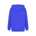 thumbnail image 4 of YDDIAN Fall Sweatshirts for Women Cute Drawstring Oversized Plain Hoodie Crew Neck Summer Dressy Long Sleeve Pullover Fleece Sweaters with Pockets Blue XXL, 4 of 5