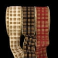 thumbnail image 2 of The Ribbon People Red Velvet with Gold Glitter Plaid Wired Craft Ribbon 2" x 40 Yards, 2 of 2