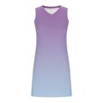 thumbnail image 7 of Up to 30% off Women Summer Dresses, Women's Summer Sexy Fashion Printing Sleeveless V-Neck Dress(Light Blue,M), 7 of 7
