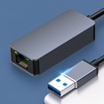 thumbnail image 3 of Adaptateur Convertisseur Filaire USB 3.0 2500Mbps Ethernet vers RJ45 2.5G pour Réseau Lan pour PC Portable - USB, 3 of 9