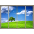 thumbnail image 2 of Wall26 - Clouds Over Lone Tree on a Grass Hill Viewed from Sliding Door - Creative Wall Mural, Peel and Stick Wallpaper, Home Decor - 100x144 inches, 2 of 6