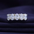 thumbnail image 3 of AFFY 5 Stone Diamond Engagement Ring for Women, 7X5MM Oval Cut Lab Grown Diamond Half Eternity Wedding Band In 14K Solid Yellow Gold Jewelry Gift for Her (VS-SI Clarity, 3.50 Cttw) Ring Size-9.5, 3 of 5