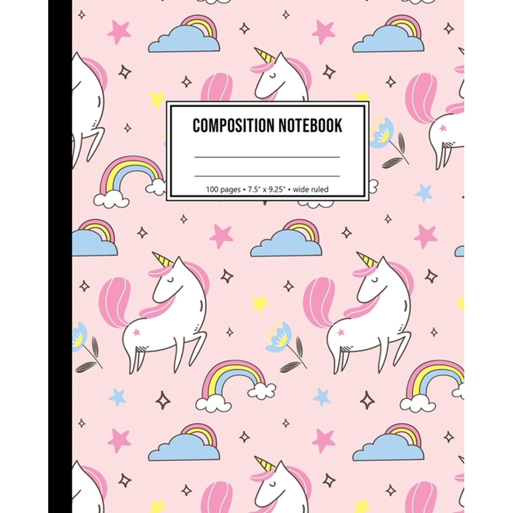 Cute Print Notebooks Composition Notebook Pink Unicorn Notebook For