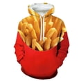 thumbnail image 2 of Sudadera con capucha de manga larga para hombre con estampado 3D de filetes, ensaladas, patatas fritas y comida, con estampado de hamburguesas, informal, 2 of 5