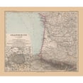 thumbnail image 3 of Stieler 13x12 Black Modern Framed Museum Art Print Titled - Southwestern France - Stieler 1885, 3 of 5