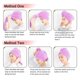 thumbnail image 2 of Toalla de microfibra de secado rápido, turbante para el cabello para mujer, rápida absorción de agua, turbante de baño morado, 2 of 4