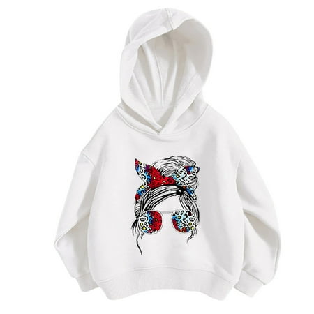 

Toddler Girls Hooded Sweatshirt Cartoon Graphic Long Sleeve Sports Tunic Tops Fleece Crewneck Comfy Pullover Sweatshirts Tops Shirts 9-10 Years