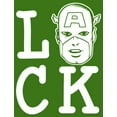 thumbnail image 2 of Men's Marvel St. Patrick's Day Captain America Luck  Graphic Tee Kelly Green Medium, 2 of 5