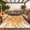 Orange 1, variant on Outdoor Rug, Patio Waterproof, Reversible Plastic Straw Rugs for Camping, Picnic, Balcony, Porch, RV, Easy-Clean & Quick Dry Sun Pattern Large Indoor Outdoor Carpet