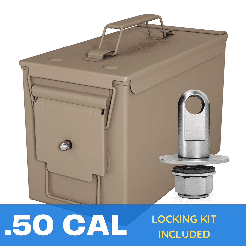 Solid Tactical 50 Caliber Metal Ammo Can With Lock Kit Military