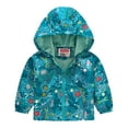 thumbnail image 1 of Toddler Girls Winter Coat Solid Color Cartoon Printed Lightweight Coat Windproof Jacket Spring Fall Winter Jacket 18-24 Months Kids Clothes, 1 of 4