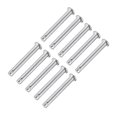 thumbnail image 5 of Pasadores de clevis de un solo agujero, 6mm x 45mm cabeza plana de acero con recubrimiento de zinc 10Pcs, 5 of 5