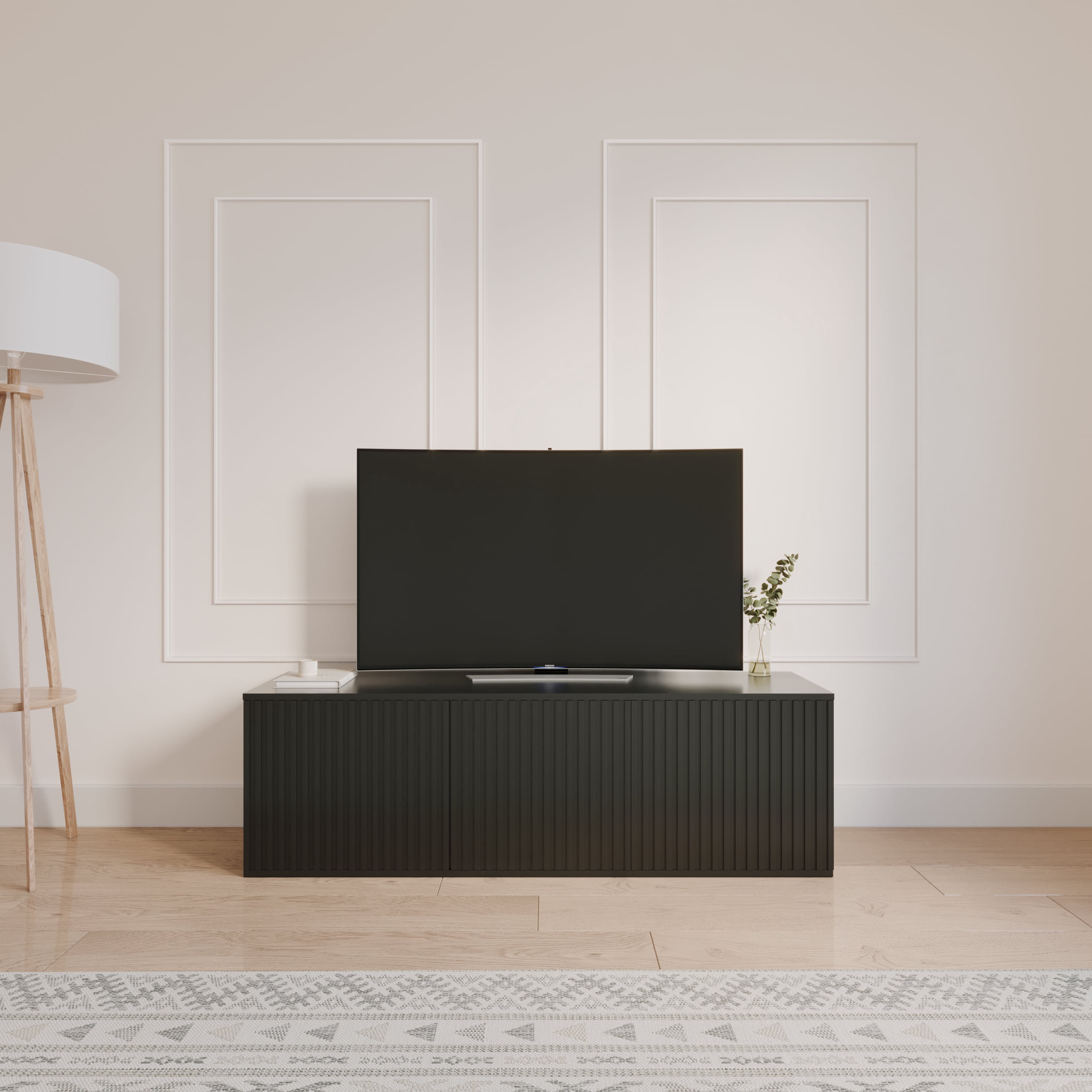 Nexera Trelisse TV Stand for TVs up to 60 inches, Black