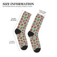 thumbnail image 3 of Vsdgher Hand Drawn Strawberry Unisex Crew Socks Lightweight Breathable Ventilation Ankle Socks, Mid-calf socks for Daily, 3 of 7