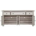 thumbnail image 3 of Bowery Hill Modern Farmhouse Off White Vintage Style 72" Wood TV Console, 3 of 8