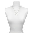 thumbnail image 3 of Delight Jewelry Silvertone Disc 1/2'' Initial - e - Joy Ring Charm Necklace, 18", 3 of 4