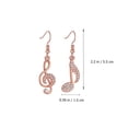 thumbnail image 4 of 1Pair Note de Musique en Forme de Boucles d'Oreilles Chic Oreillettes Femmes (Or Rose), 4 of 8