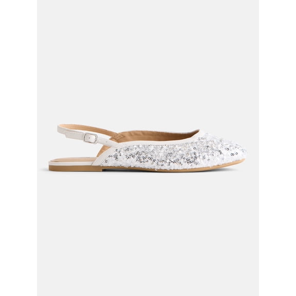 Weekend Academy Girls Sparkly Slingback Flats