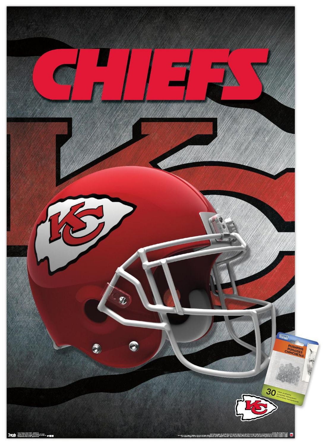 NFL Kansas City Chiefs - Helmet 16 Wall Poster, 22.375" x 34"