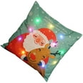 thumbnail image 4 of LED Light Up Christmas Holiday Pillow Cover Throw Pillow Cover Xmas Pillow Case with LED Lights Rustic Sofa Back Throw Cushion Cover for Winter Holiday, 4 of 8