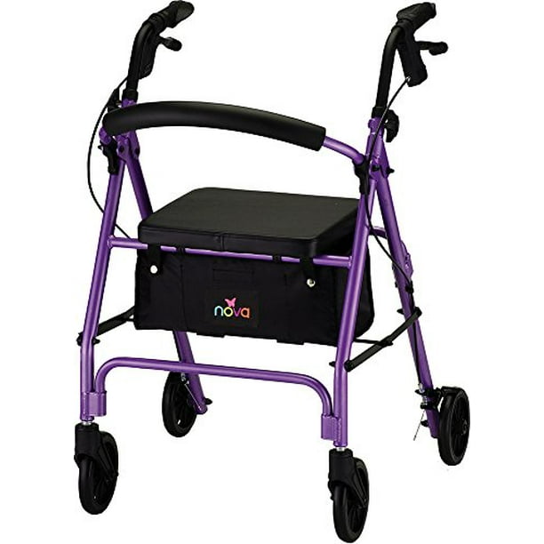 NOVA Medical Product Vibe 6 Rolling Walker, Purple - Walmart.com