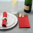 thumbnail image 4 of 100 Servilletas Desechables con Bolsillo Integrado para Cubiertos, Tela Predoblada Como Servilletas de Papel para Fiesta de Boda, Color Rojo, 4 of 5
