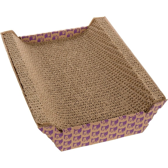 Super Scratcher Chaise Corrugated Cat Scratcher, Catnip Infusion Technology - Brown, One Size