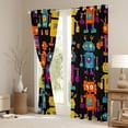 thumbnail image 3 of Manfei Funny Retro Robot Black Out Curtains,Intelligent Machine Mechanical Curtains Pack of 2 (42x63 Each),Modern Cartoon Bedroom Curtains For Boys Kids,Super Cozy Room Decor, 3 of 6