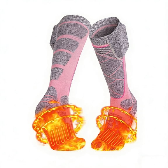 Rechargeable Heated Socks for Men Women,Washable,Battery Heated Socks 3 Heating Levels for Camping,Hiking,Hunting,Skiing,Walking,Fishing,Winter Sports Outdoors Foot Leg Warmers