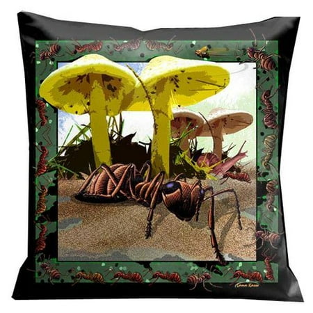 Lama Kasso Botanic Fantasy Bugs and Ants Microsuede Pillow