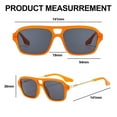 thumbnail image 2 of Narrow frame square sunglasses trendy fashion hip-hop sunglasses, made of PC and metal, 2 of 5