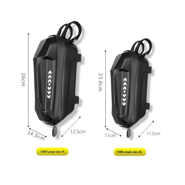 3L Large-Size Handlebar Storage Bag for Electric Bicycles & Scooters - EVA Hard Shell Protection, Foldable Design, Durable Material, Easy Access - Versatile Cycling Gear (Black)
