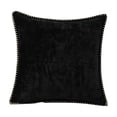 thumbnail image 2 of Zynviq 18x18inch Decorative Pillow Covers Black Couch Pillow Covers Solid Color Polyester Square with Zipper, 2 of 6