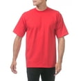thumbnail image 5 of Pro Club Men's 3-Pack Heavyweight Cotton Short Sleeve Crew Neck T-Shirt, Red, Medium, 5 of 5
