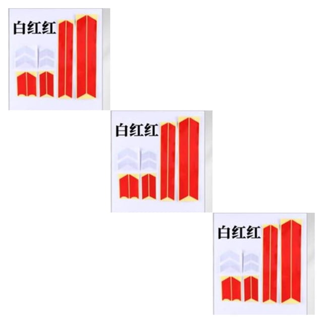 Eigraketly 1 Juego de pegatinas reflectantes, piezas de rueda de patinete eléctrico, calcomanía impermeable, tira de advertencia de seguridad, rojo plata rojo 3piezas