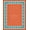 Orange, Pattern 2, variant on ODIKA 8'x10' Machine Washable Non-Slip Area Rug, Wave Inspired Nautical Medallion Reversible Straw High Traffic Rug, Green, 716895