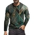 thumbnail image 1 of Male Autumn And Winter Fashion Printed Round Neck Long Sleeve T Shirt Retro Full Print Tops, 1 of 5
