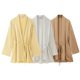 thumbnail image 2 of HH TRAF Moda femenina Kimono Mangas largas Textura Encaje Decorar Blusas plisadas Mujer Versátil Sólido Camisa delgada Top Mujer, 2 of 5